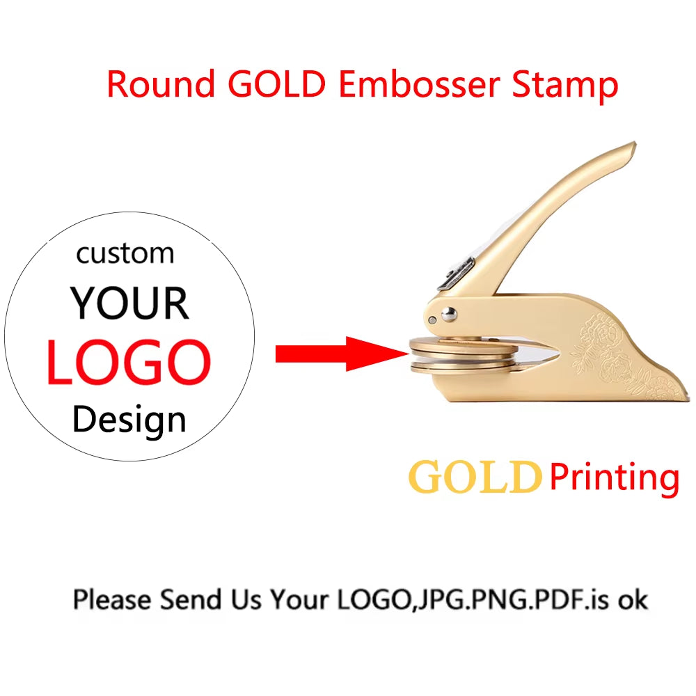Embosser Stamp LOGO Customized Wedding Library Book Private Seals Customization Envelope Party Invitation Embossing Stamps DIY