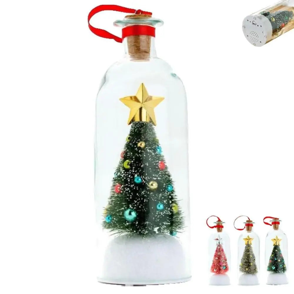 Capture the Magic of Christmas with Our Recordable Message Bottle Ornament - A Heartfelt Keepsake for the Holidays
