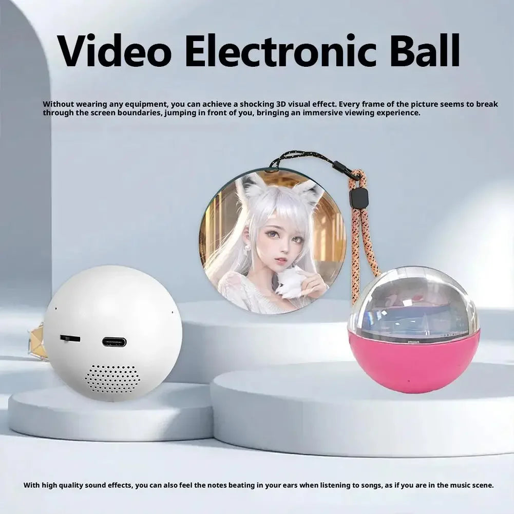 Unleash Your Imagination with the 3D Video Crystal Ball DIY Memory Art Glass Ball Lamp - 2.7-Inch Screen & 4GB Video Player for Unforgettable Gifts!