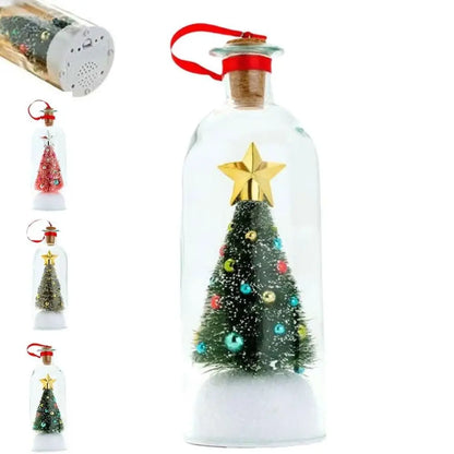Capture the Magic of Christmas with Our Recordable Message Bottle Ornament - A Heartfelt Keepsake for the Holidays