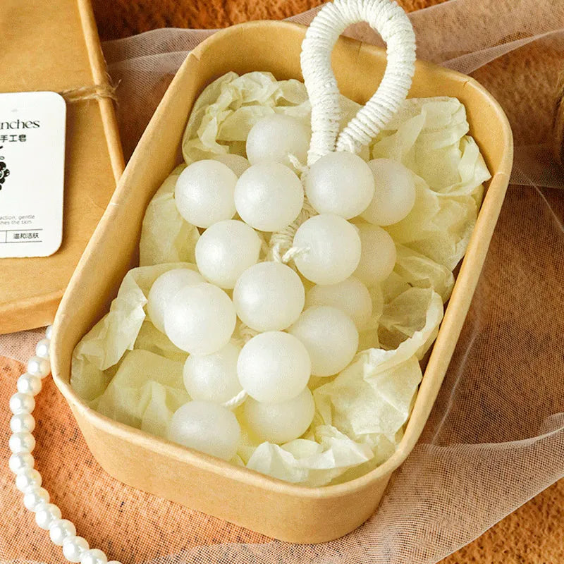 Indulge in Luxury with Our Handmade Pearl Grape Bunches Soap - Hydrating Gift Box for Bathing and Nourishing Your Skin