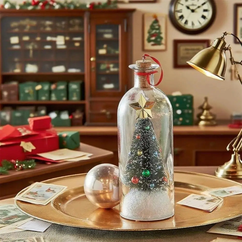 Capture the Magic of Christmas with Our Recordable Message Bottle Ornament - A Heartfelt Keepsake for the Holidays