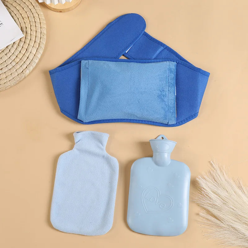 Cozy Comfort: 3-Piece PVC Water-Filled Hot Water Bottle and Waist Belt Warmer Set