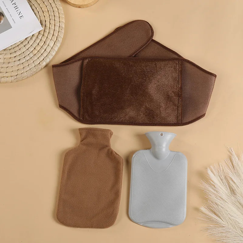 Cozy Comfort: 3-Piece PVC Water-Filled Hot Water Bottle and Waist Belt Warmer Set