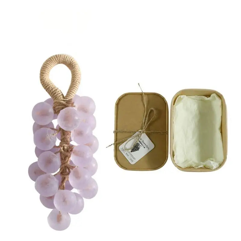 Indulge in Luxury with Our Handmade Pearl Grape Bunches Soap - Hydrating Gift Box for Bathing and Nourishing Your Skin