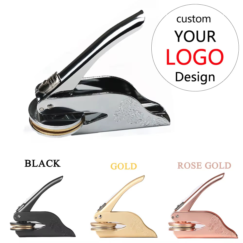 Embosser Stamp LOGO Customized Wedding Library Book Private Seals Customization Envelope Party Invitation Embossing Stamps DIY